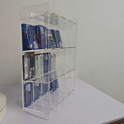 EVORETRO Acrylic Display Stand for Booster  DispenserPacks – Retail Counter Unit with Top Shelf