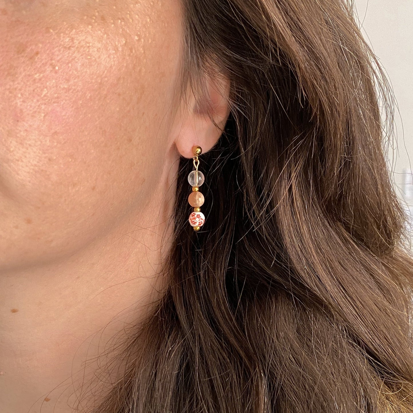 Boucles d’oreilles en pierres naturelles | HANAMI