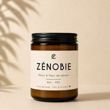 Bougie de soya ZÉNOBIE  musc et fleur de jasmin