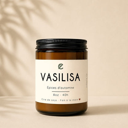 Bougie de soja VASILISA épices d'automne