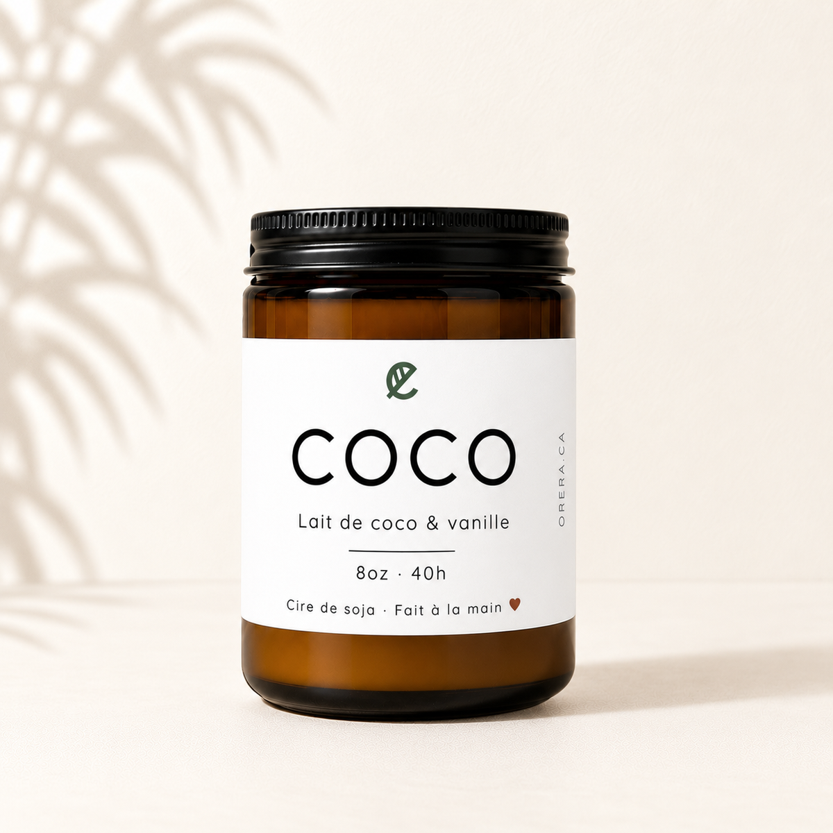 Bougie de soya COCO lait de coco et vanille