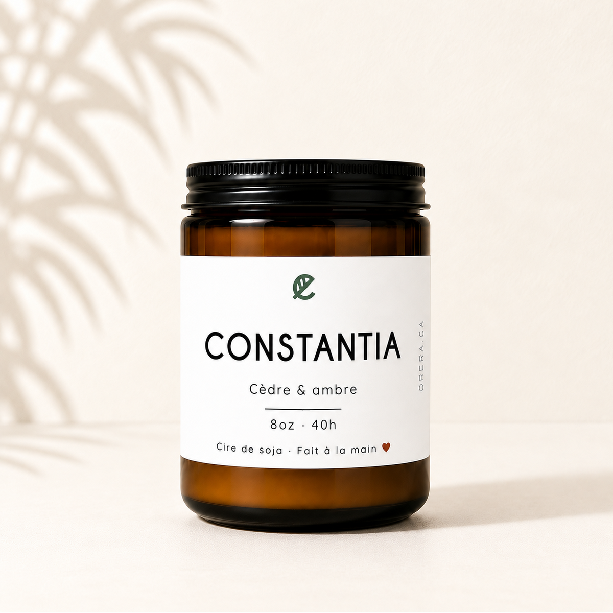 Bougie de soja CONSTANTIA cèdre et ambre