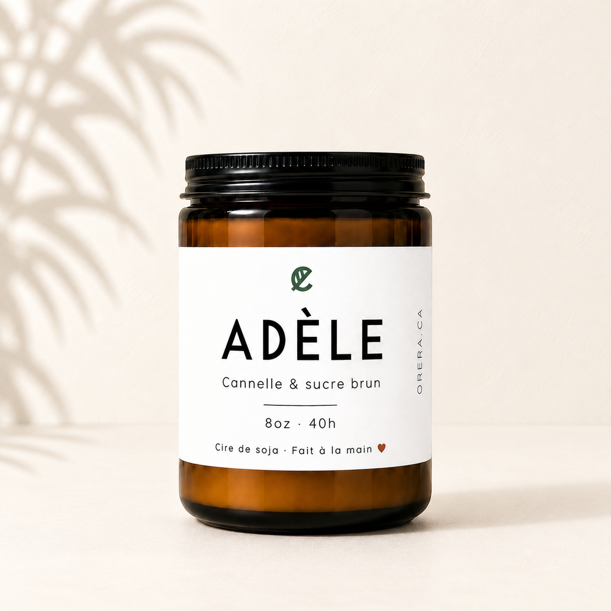 Bougie de soya ADÈLE cannelle et cassonade