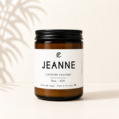Bougie de soya JEANNE lavande sauvage