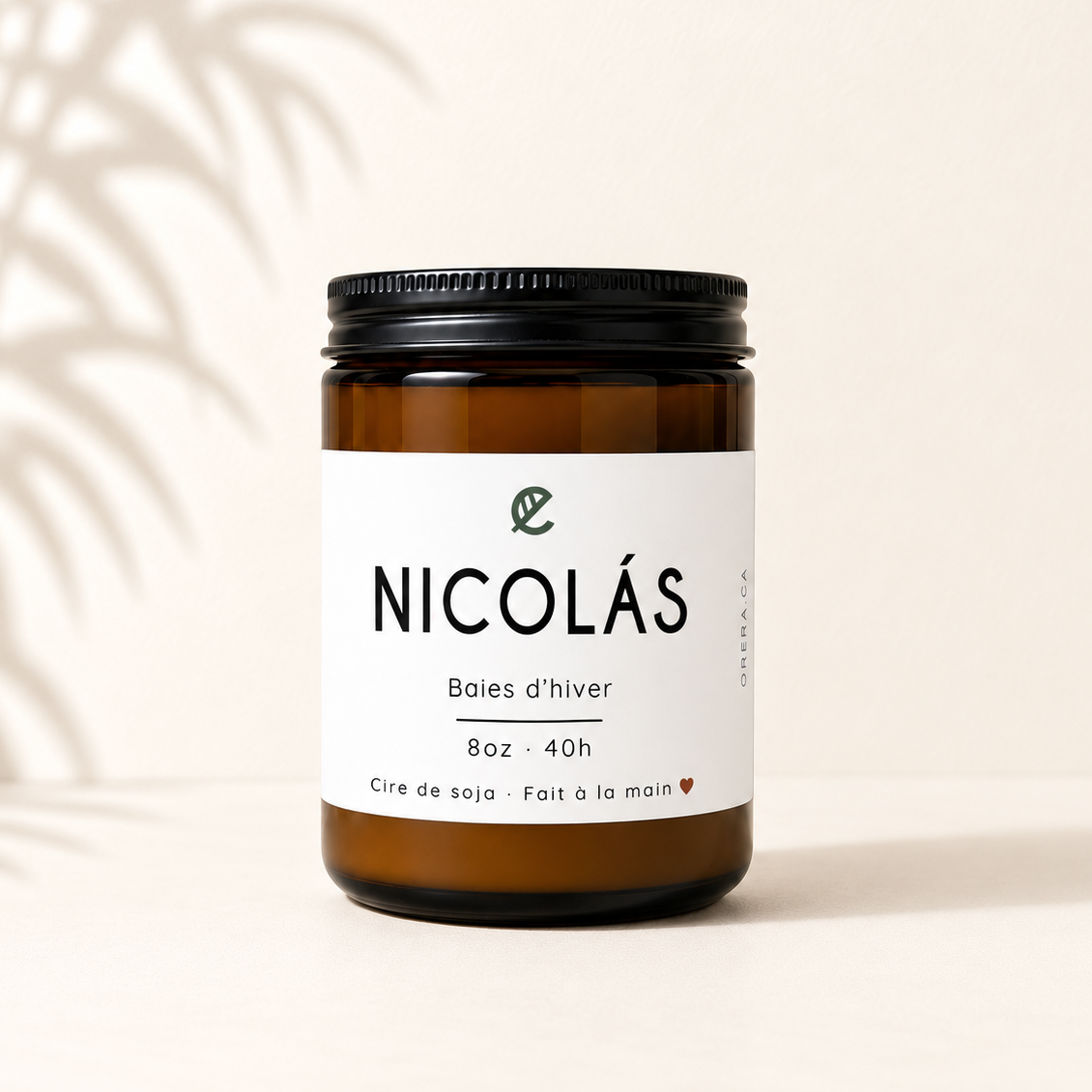 Bougie de soya NICOLÁS baies d'hiver