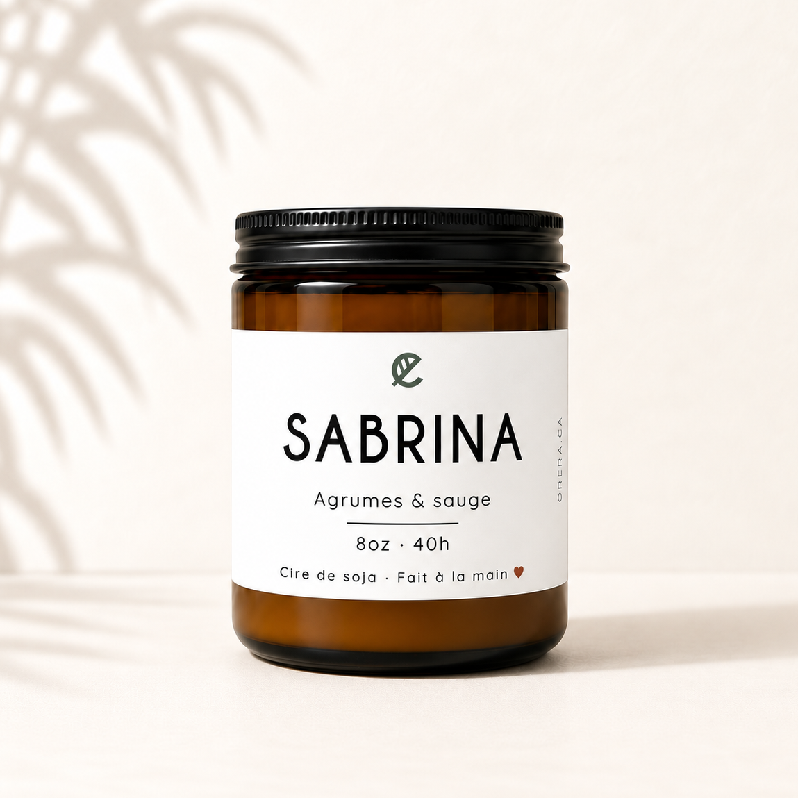 Bougie de soya SABRINA agrumes et sauge