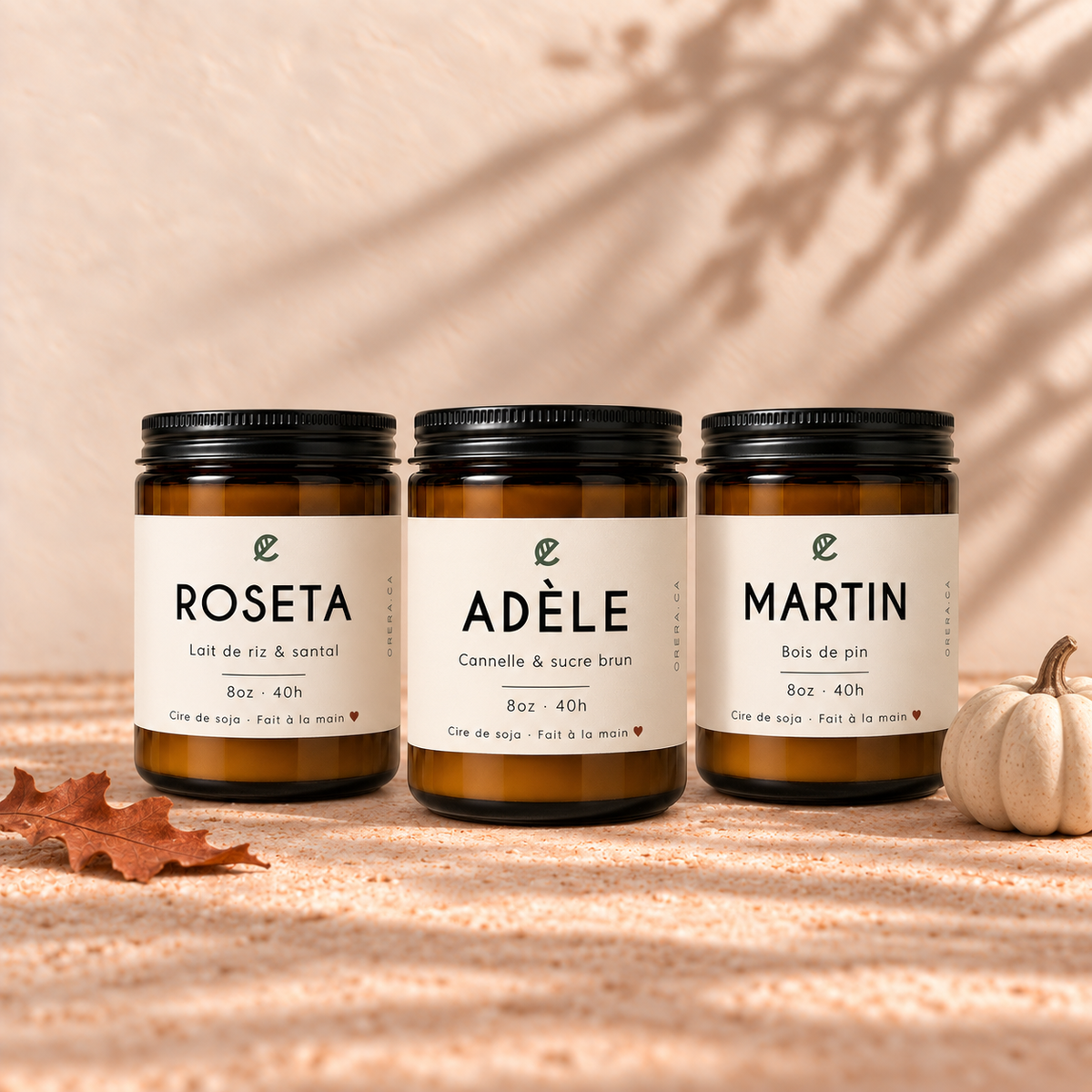 Bougie de soya ADÈLE cannelle et cassonade