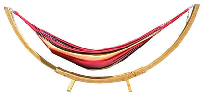 Hamac double de luxe de style brésilien avec support en bambou