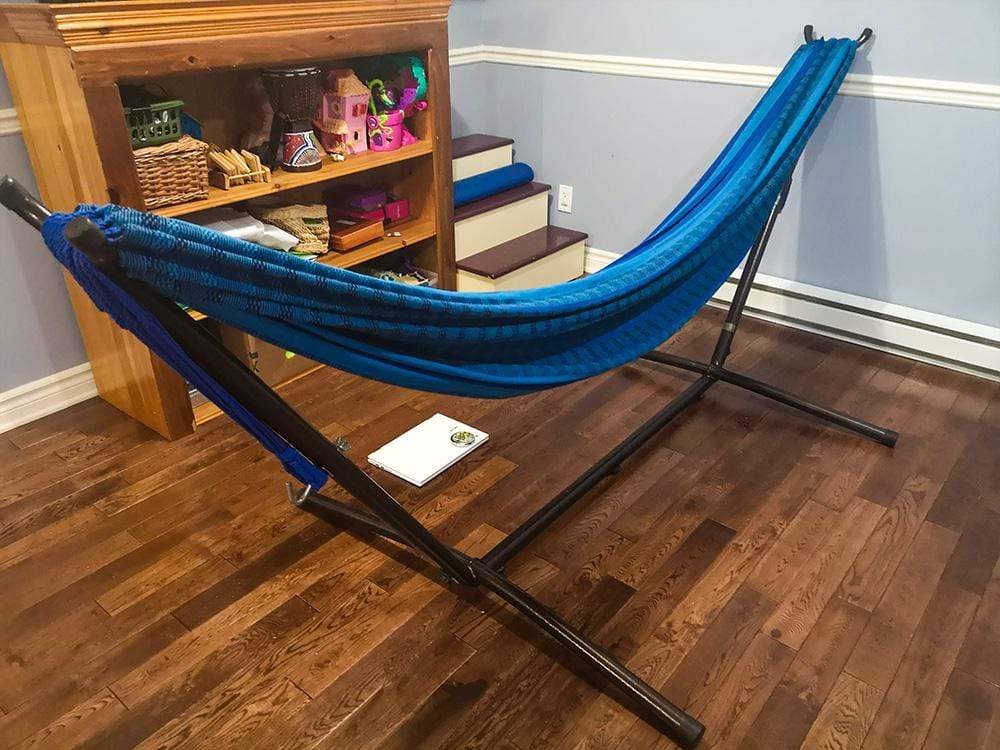 Hamac double de style brésilien de qualité supérieure avec support universel