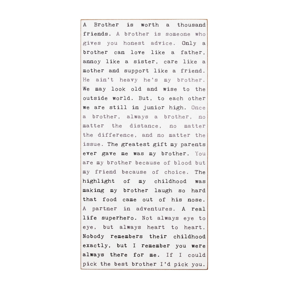 Typewriter Sign - Brother