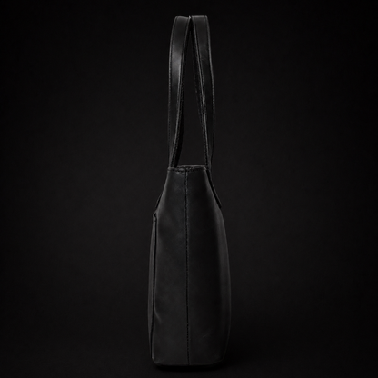 Sac fourre-tout classique en cuir noir