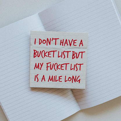 Coasters or Magnets - Bucket List