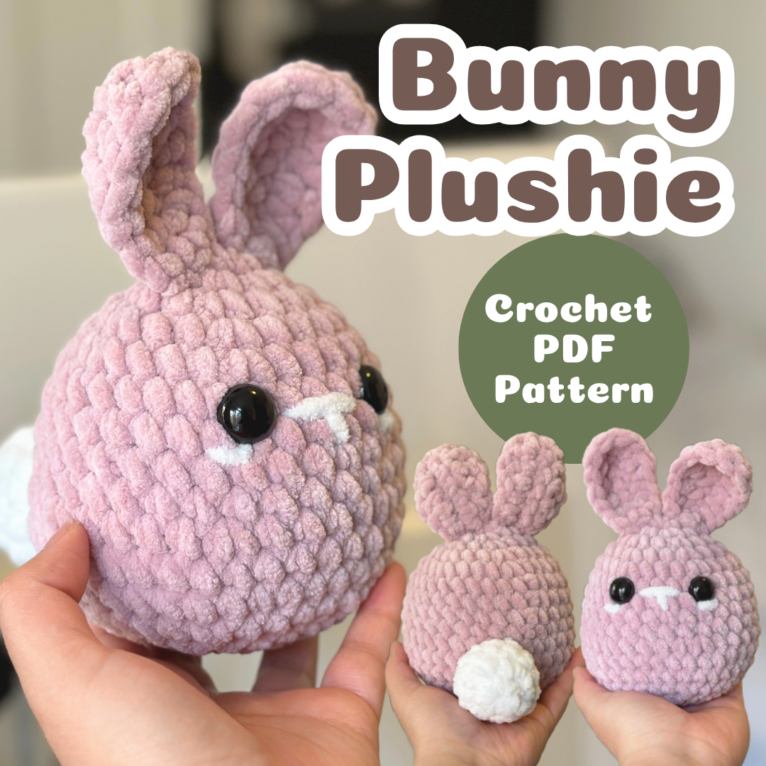 Crochet Bunny Plushie Pattern PDF Download Beginner Friendly