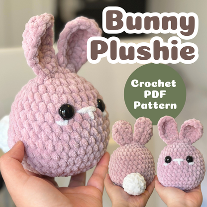 Crochet Bunny Plushie Pattern PDF Download Beginner Friendly