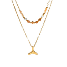 Collier Double Perles "Au Bord de la Mer"