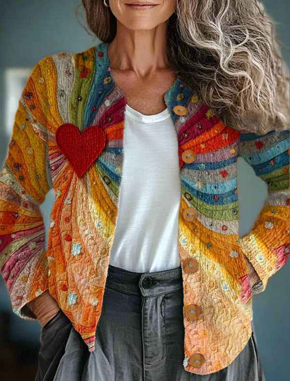 Gilet en maille à effet 3D pour femme
