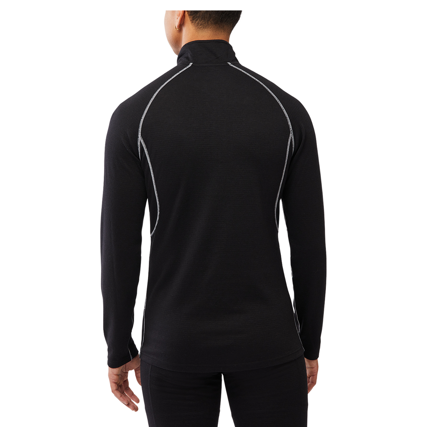 Haut zippé Kombi B2 en mélange de laine mérinos pour homme 190 g Couches de base de poids moyen Taille 2XL