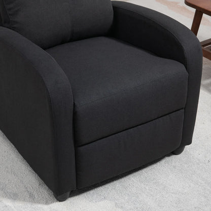 Black Fabric Recliner Chair – Manual Home Theater & Living Room Reclining Sofa (United States & Canada Delivery Only)