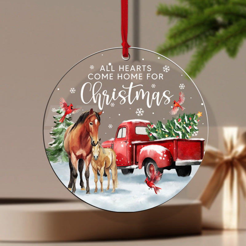 Acrylic Christmas Tree Pendant Ornaments – 34 Festive Holiday Designs