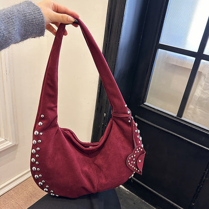 Soft Plush Underarm Tote Bag for Women, Casual Everyday Shoulder Handbag
