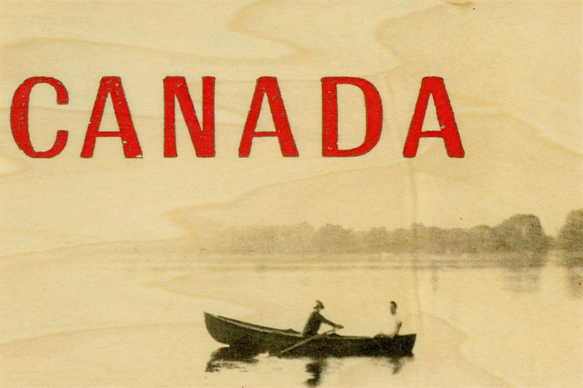Wood Postcard - Canada Canoe