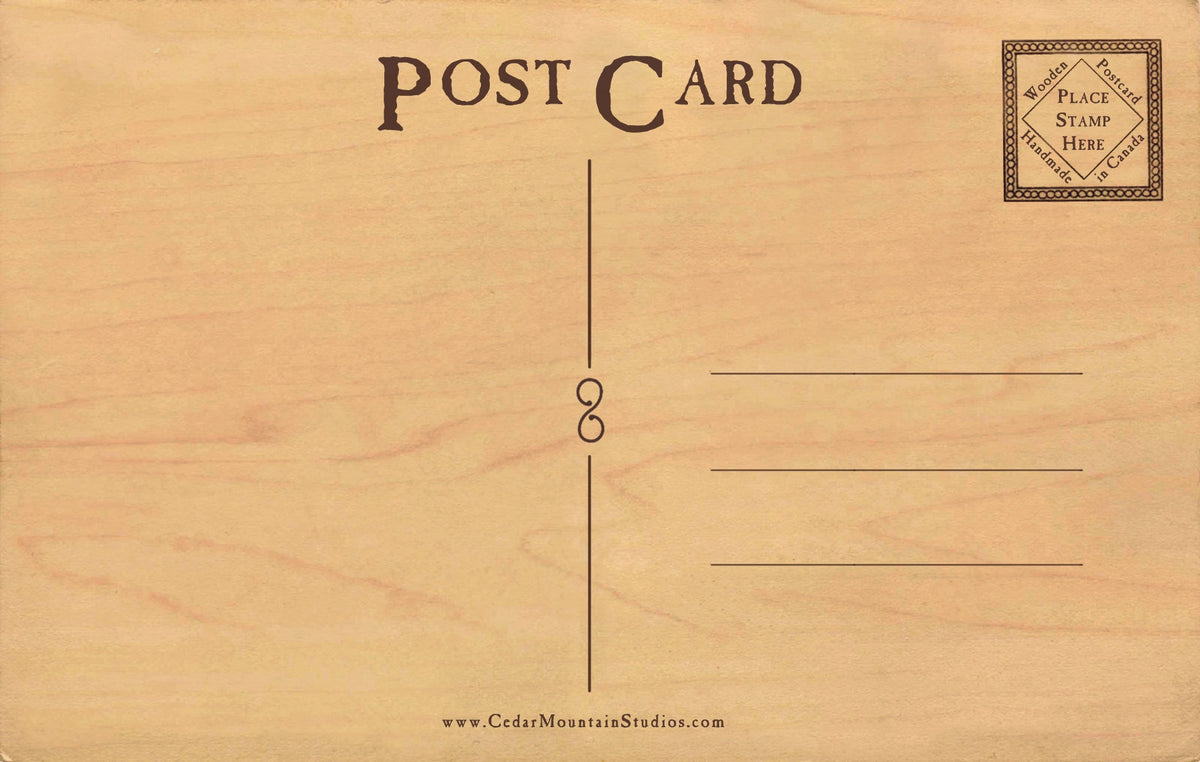 Wood Postcard - Canada Flag