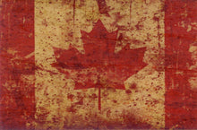 Carte postale en bois - Drapeau du Canada