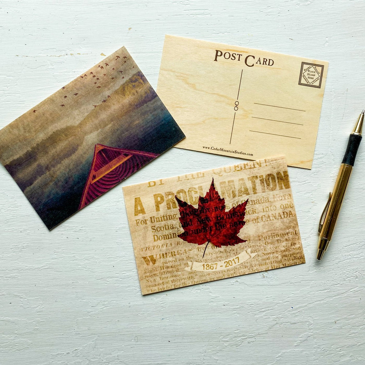 Wood Postcard - Canadian Centennial