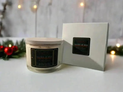 CELESTIAL NOEL | Sacred floral Christmas luxury coconut apricot wax candle