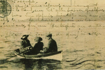 Wood Postcard - Canoe Trio