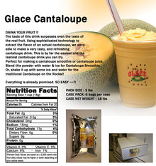 Mélange 4-en-1 Cantaloup pour thé aux perles, smoothies, lattes et frappés, sac de 3 lb (caisse de 6 sacs de 3 lb) - Mélange pour boisson en poudre multi-usage - Livraison gratuite au Canada pour les commandes de plus de 199 CAD
