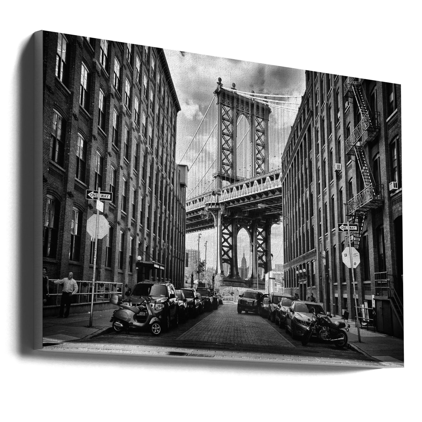 Aux États-Unis le pont de Brooklyn