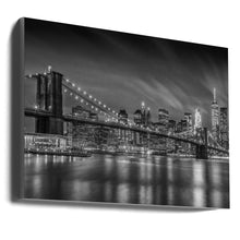 Art mural-PONT DE BROOKLYN Impressions nocturnes - Monochrome