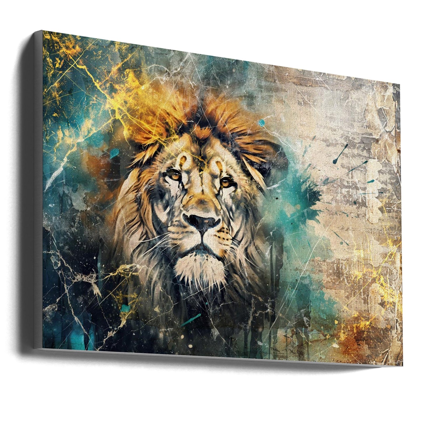 Art mural Lion Animal Illustration Vintage Art mural 04