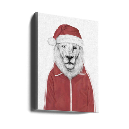 Décoration murale lion Père Noël