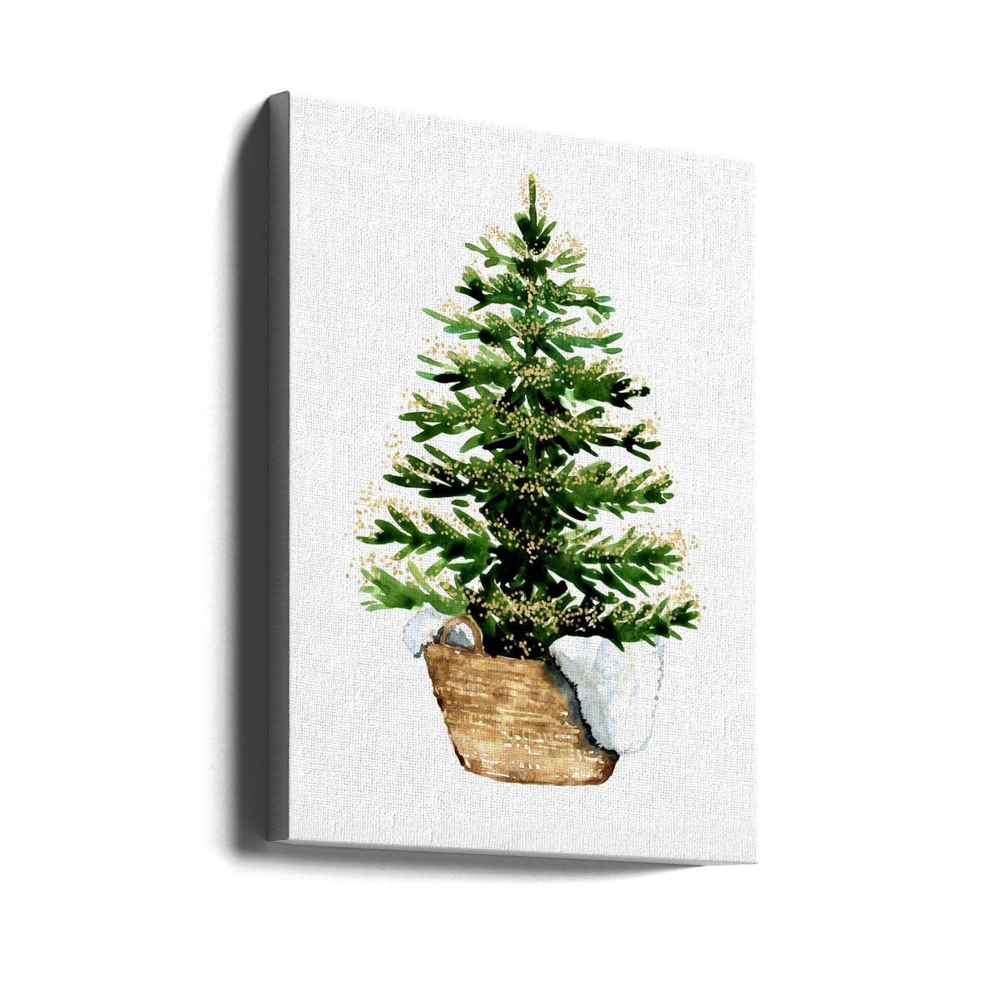Décoration murale Sapin de Noël cosy aquarelle (2) Impression sur toile