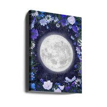 Art mural Minuit dans la prairie Bleu Original