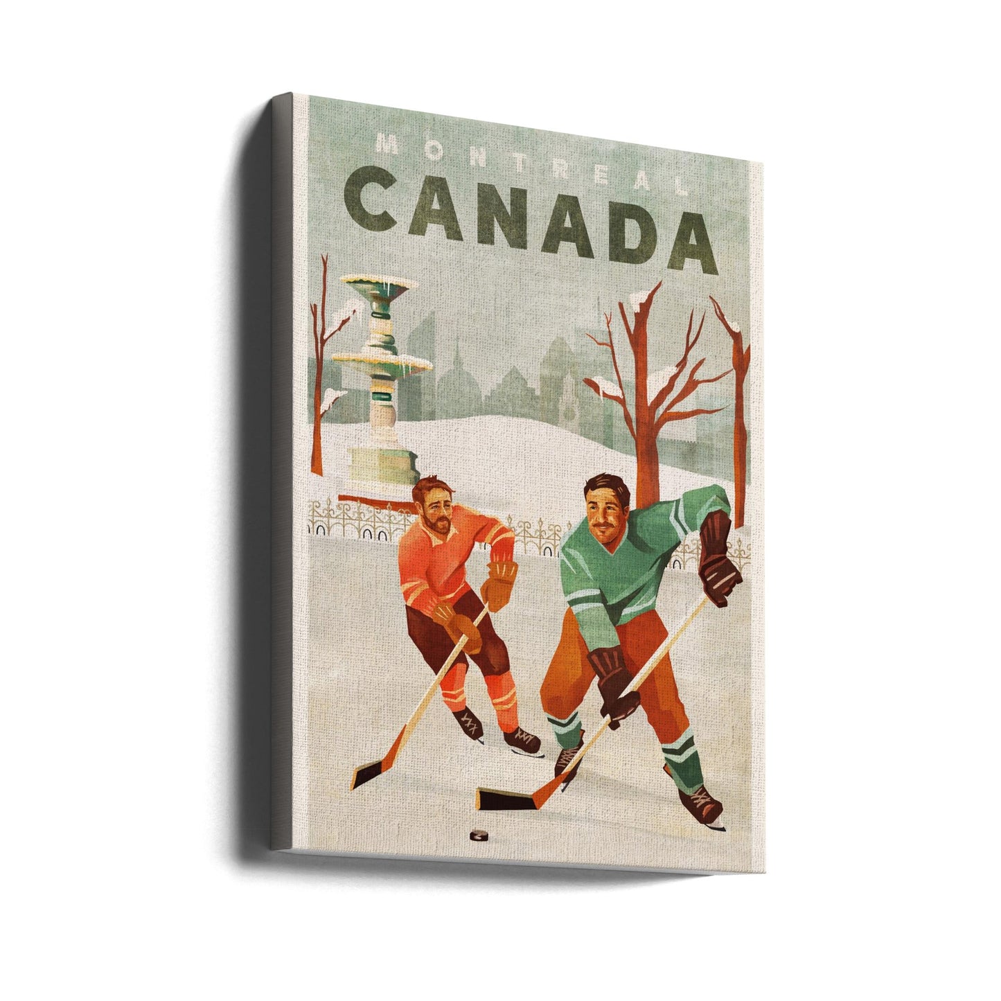 Art mural Montréal Canada Hockey sur étang