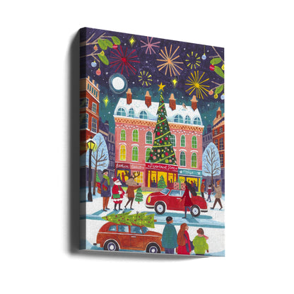 Tableau sur toile Noël en ville