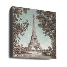 Décoration murale PARIS Tour Eiffel et Seine | style urbain vintage