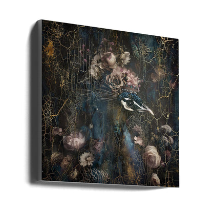 Art mural Paon Animal Art Illustration Vintage Wallart 2