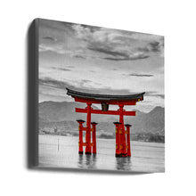 Art mural Torii du sanctuaire d'Itsukushima à Miyajima - clef de couleur