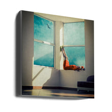 Art mural pièce avec vue