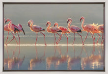 Art mural Paysage flamant rose