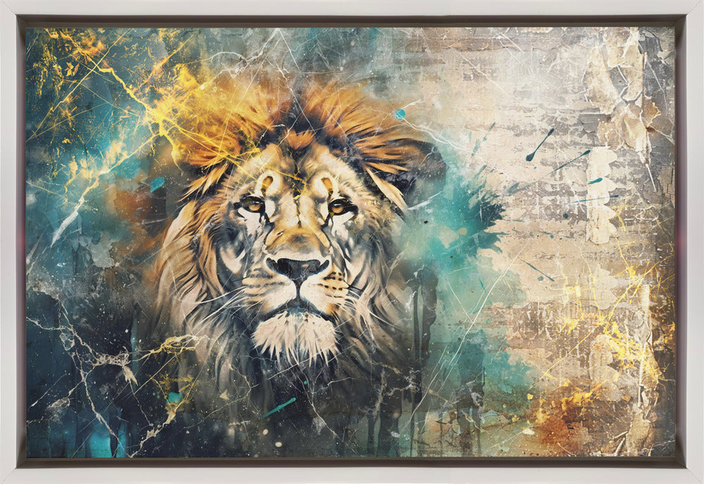 Art mural Lion Animal Illustration Vintage Art mural 04