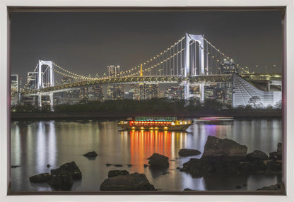 Décoration murale Charmant pont Rainbow Bridge avec la ligne d'horizon de Tokyo le soir - Panorama