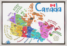 Carte illustrée murale du Canada avec animaux par Carla Daly