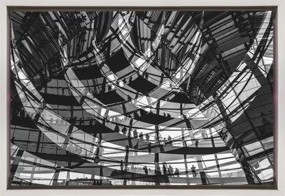 Visiteurs d'expositions d'art mural
