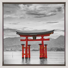 Art mural Torii du sanctuaire d'Itsukushima à Miyajima - clef de couleur