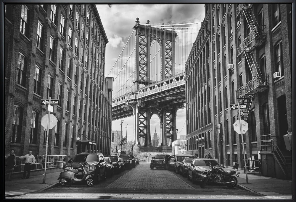 Aux États-Unis le pont de Brooklyn